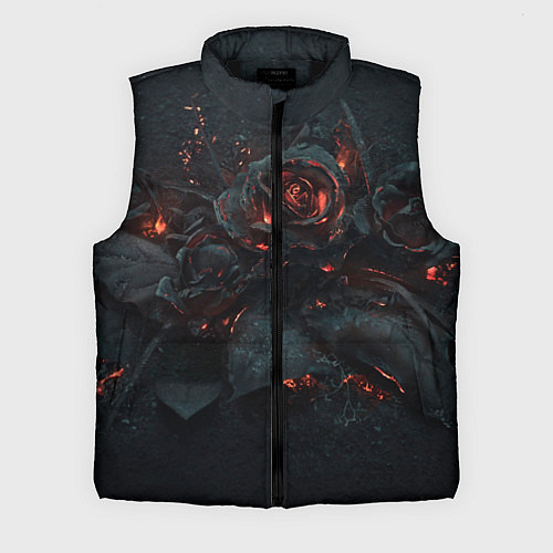 Мужской жилет Тлеющий розы / 3D-Черный – фото 1