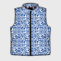 Мужской жилет QR код паттерн синий