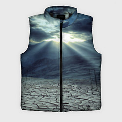 Мужской жилет Трещины на земле пустыня, цвет: 3D-черный
