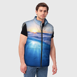 Мужской жилет Грань между небом и водой, цвет: 3D-светло-серый — фото 2
