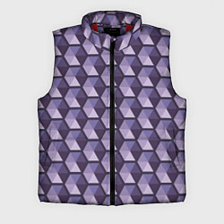 Мужской жилет Фиолетовые шестиугольники, цвет: 3D-красный