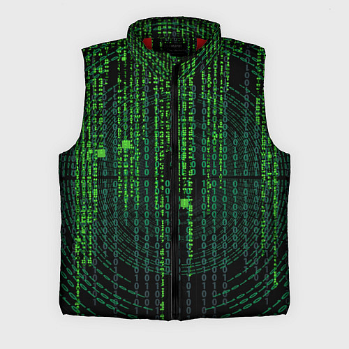 Мужской жилет Бинарная матрица / 3D-Красный – фото 1