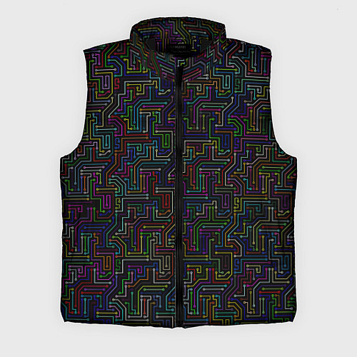 Мужской жилет Схема Circuit / 3D-Черный – фото 1