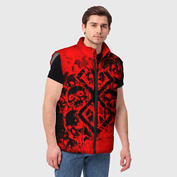 Мужской жилет КЛЕЙМО ЖЕРВЫ И ЧЕРЕПА БЕРСЕРК, цвет: 3D-светло-серый — фото 2