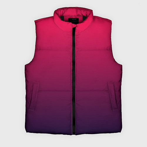 Мужской жилет RED to dark BLUE GRADIENT / 3D-Черный – фото 1