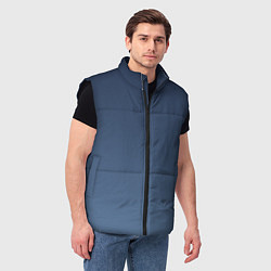 Мужской жилет Gradient Dark Blue, цвет: 3D-черный — фото 2