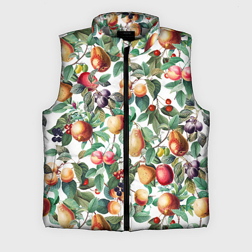 Мужской жилет Летний Фруктовый Сад / 3D-Светло-серый – фото 1