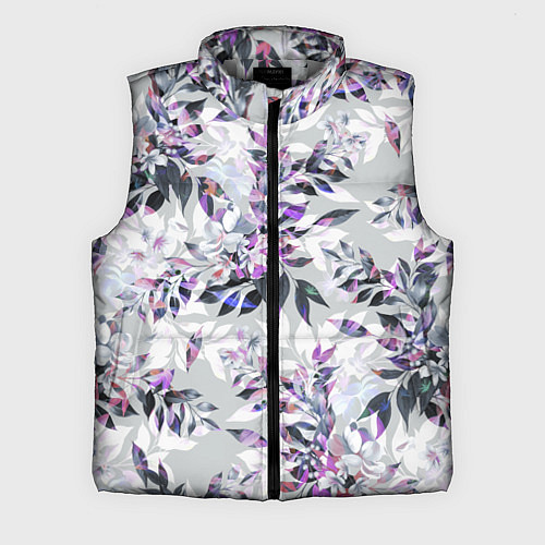 Мужской жилет Цветы Серый Букет / 3D-Светло-серый – фото 1