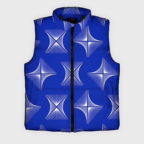 Мужской жилет ABSTRACT PATTERN ON A BLUE BACKGROUND / 3D-Черный – фото 1