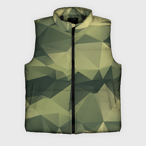 Мужской жилет 3д полигоны - камуфляж / 3D-Черный – фото 1