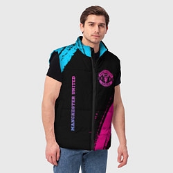 Мужской жилет Manchester United Neon Gradient, цвет: 3D-черный — фото 2