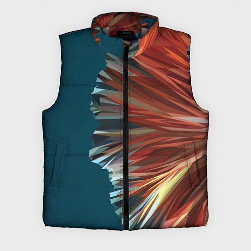 Мужской жилет Полигональные линии / 3D-Светло-серый – фото 1