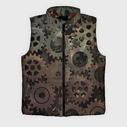 Мужской жилет Механистический паттерн из шестерёнок в стиле Стим