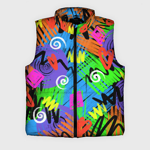 Мужской жилет Яркий геометрический принт / 3D-Черный – фото 1