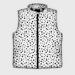 Мужской жилет Горошек На Белом Фоне, цвет: 3D-черный