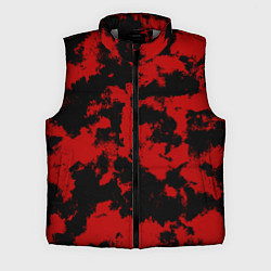 Мужской жилет Черно-красная абстракция, цвет: 3D-светло-серый