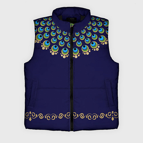 Мужской жилет Павлиньи перья с вензелями / 3D-Черный – фото 1