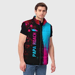 Мужской жилет Papa Roach Neon Gradient, цвет: 3D-черный — фото 2