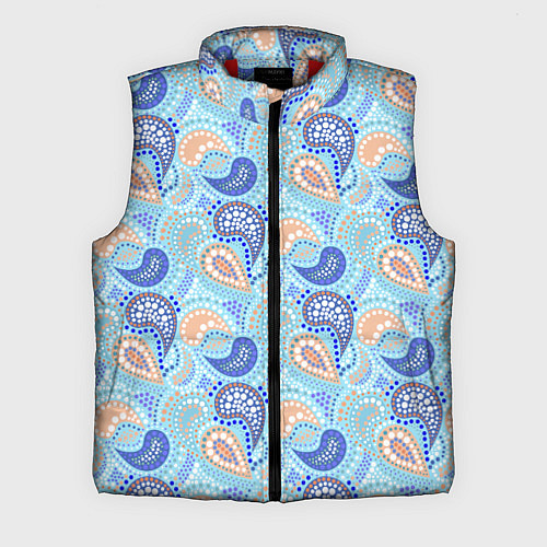 Мужской жилет Турецкий огурец Turkish cucumber blue pattern / 3D-Красный – фото 1