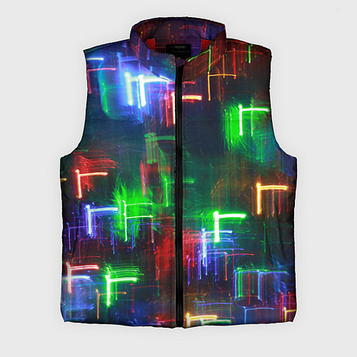 Мужской жилет Неоновые знаки - Зелёный / 3D-Красный – фото 1