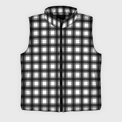 Мужской жилет Black and white trendy checkered pattern / 3D-Черный – фото 1