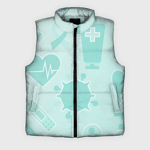 Мужской жилет Медицинские профессии / 3D-Светло-серый – фото 1
