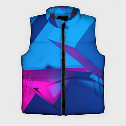 Мужской жилет Абстрактные геометрические фигуры - Синий, цвет: 3D-красный