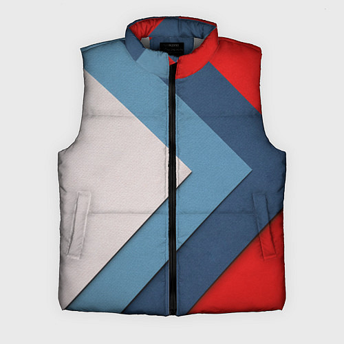 Мужской жилет Абстрактная геометрия - Синий / 3D-Светло-серый – фото 1
