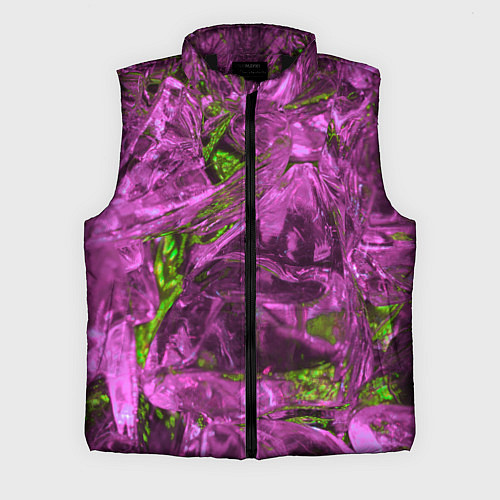 Мужской жилет Неоновые куски льда - Розовый / 3D-Черный – фото 1