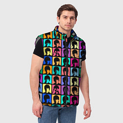 Мужской жилет Legendary popular music group, цвет: 3D-светло-серый — фото 2