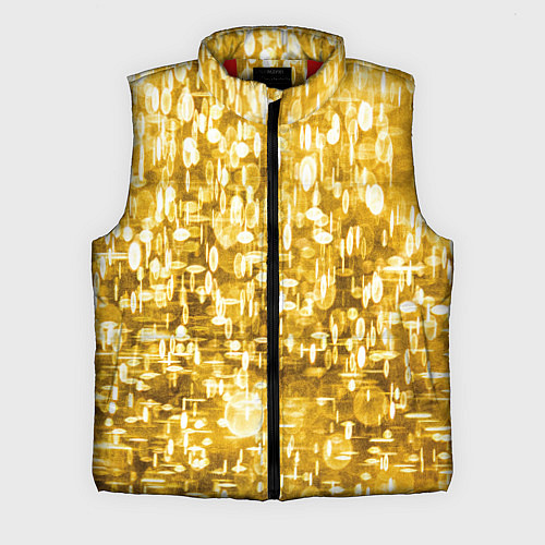 Мужской жилет Абстрактное множество золотых огней - Яркожёлтый / 3D-Красный – фото 1
