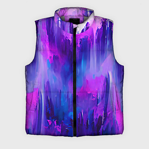 Мужской жилет Purple splashes / 3D-Светло-серый – фото 1