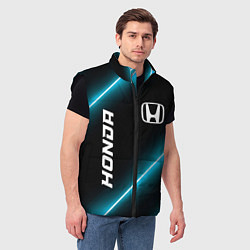 Мужской жилет Honda неоновые лампы, цвет: 3D-черный — фото 2