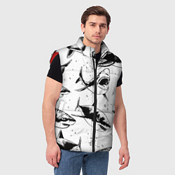 Мужской жилет Кровожадные акулы - стая, цвет: 3D-красный — фото 2