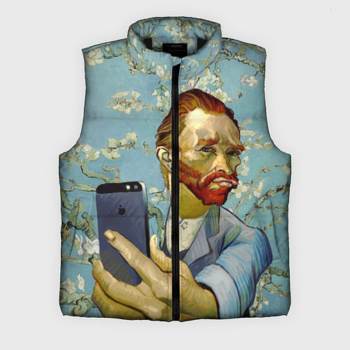 Мужской жилет Ван Гог Селфи - Арт Портрет / 3D-Черный – фото 1