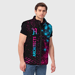 Мужской жилет Architects - neon gradient: по-вертикали, цвет: 3D-черный — фото 2