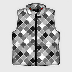 Мужской жилет Черно-белый клетчатый узор, цвет: 3D-красный