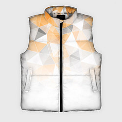 Мужской жилет Однотонный белый и желто-серый геометрический, цвет: 3D-светло-серый