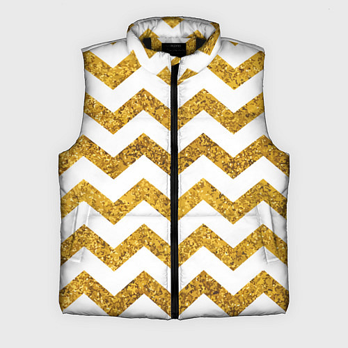 Мужской жилет Зигзаг паттерн - геометрия / 3D-Черный – фото 1