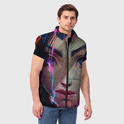 Мужской жилет Jinx портрет - Аркейн League of legends, цвет: 3D-красный — фото 2