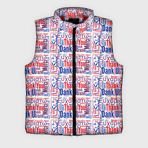 Мужской жилет Thank you phrase / 3D-Красный – фото 1