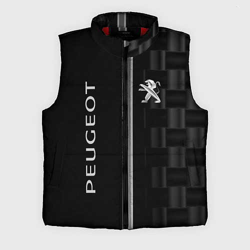 Мужской жилет Peugeot карбон абстракция / 3D-Красный – фото 1