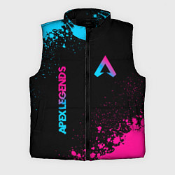 Мужской жилет Apex Legends - neon gradient: символ и надпись вер, цвет: 3D-черный