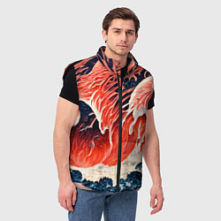 Мужской жилет Великая красная волна, цвет: 3D-черный — фото 2