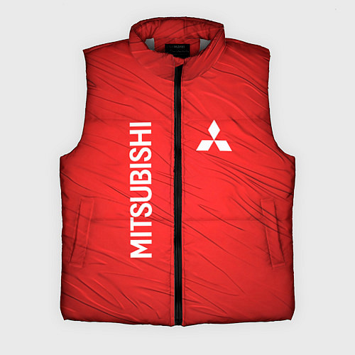 Мужской жилет Mitsubishi sport - абстракция / 3D-Светло-серый – фото 1