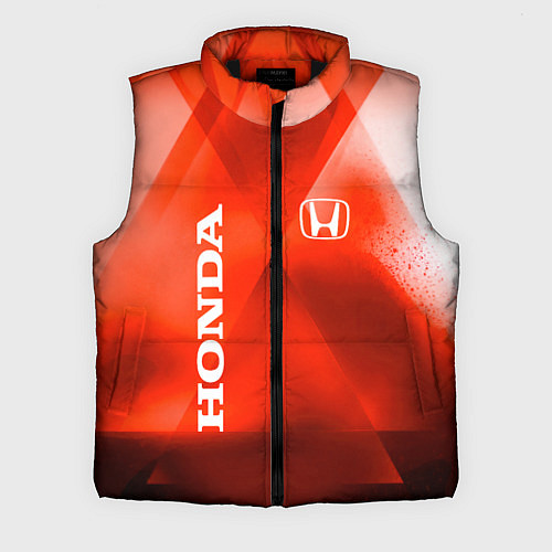 Мужской жилет Honda - красная абстракция / 3D-Черный – фото 1