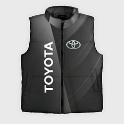 Мужской жилет Toyota - серая абстракция, цвет: 3D-черный