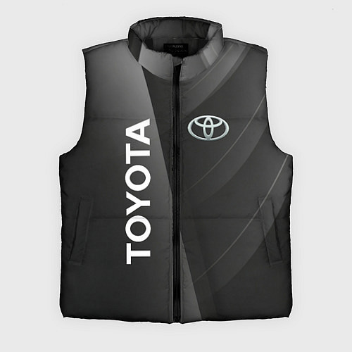 Мужской жилет Toyota - серая абстракция / 3D-Черный – фото 1