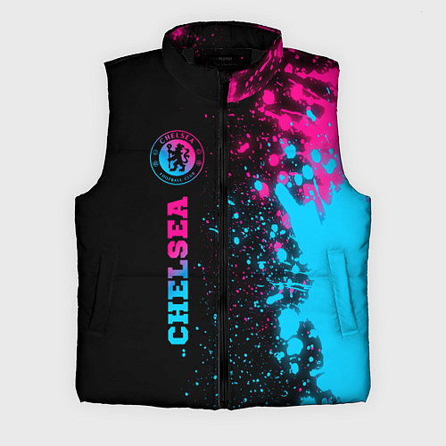 Мужской жилет Chelsea - neon gradient: по-вертикали / 3D-Черный – фото 1