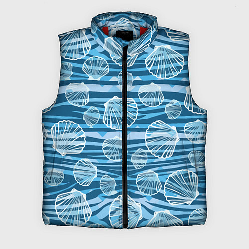 Мужской жилет Паттерн из створок ракушки - океан / 3D-Красный – фото 1